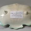 Pearlware pottery green shell edge pickle dish, circa 1800