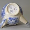 Pearlware pottery feeding cup decorated with a blue transfer under the glaze, circa 1840