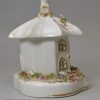 Staffordshire porcelain cottage pastille burner, circa 1840