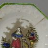 Pearlware pottery child's plate 'MY FAVORITE', circa 1830