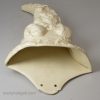 Creamware pottery wall pocket moulded with a Bacchanalian boy, circa 1770