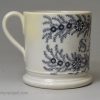 Pearlware pottery child's mug 'SARAH', circa 1830