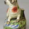 Staffordshire pearlware pottery figure of a ram, circa 1820