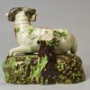 Staffordshire pearlware pottery figure of a ram, circa 1820