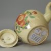 Creamware pottery teapot, circa 1780