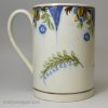 Quart Prattware pottery mug, circa 1820