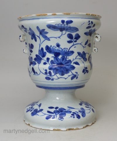 London delft flower vase, circa 1740