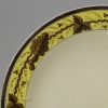 Small creamware plate decorated with a painted border, circa 1790