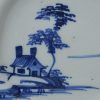 London delft pancake plate decorated in blue, circa 1740