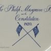 Pearlware pottery plate made for the Carlisle by election in 1820, for Sir Philip Musgrave' campaign