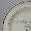 Pearlware pottery plate made for the Carlisle by election in 1820, for Sir Philip Musgrave' campaign