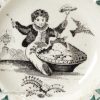 Pearlware pottery child's plate 'A PIGEON PIE', circa 1830