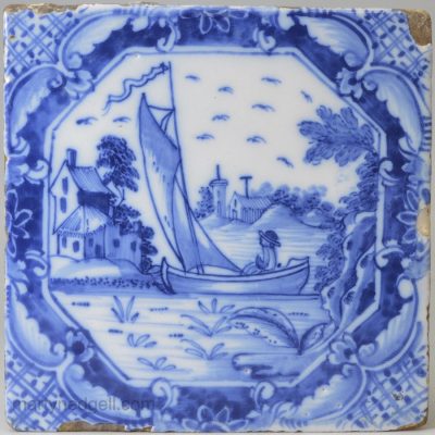 Liverpool delft tile, circa 1760