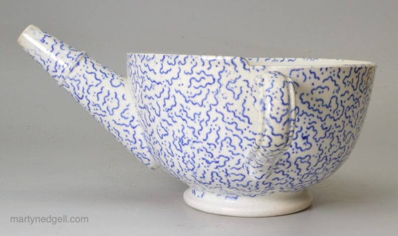 Pearlware pottery feeding cup, circa 1830