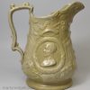 Drab stoneware jug moulded with a portrait of Wellington, circa 1850