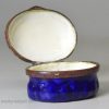 Bilston enamel patch box, circa 1780