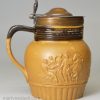 Small stoneware mustard pot, circa 1800 Adams Pottery