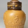 Small stoneware mustard pot, circa 1800 Adams Pottery