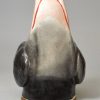 Staffordshire pottery hounds head stirrup cup, circa 1850