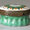 Bilston enamel patch box, circa 1780