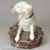 Staffordshire pearlware pottery model of an English setter, circa 1810, probably Enoch Wood Pottery