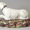 Staffordshire pearlware pottery model of an English setter, circa 1810, probably Enoch Wood Pottery