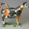 Prattware pottery cow creamer, circa 1820