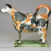 Prattware pottery cow creamer, circa 1820