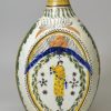 Prattware pottery spirit flask, circa 1820