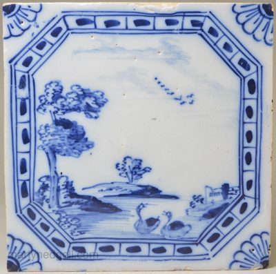 Liverpool delft tile, circa 1750