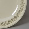 Pierced rim creamware pottery shallow bowl, circa 1790, one of two available
