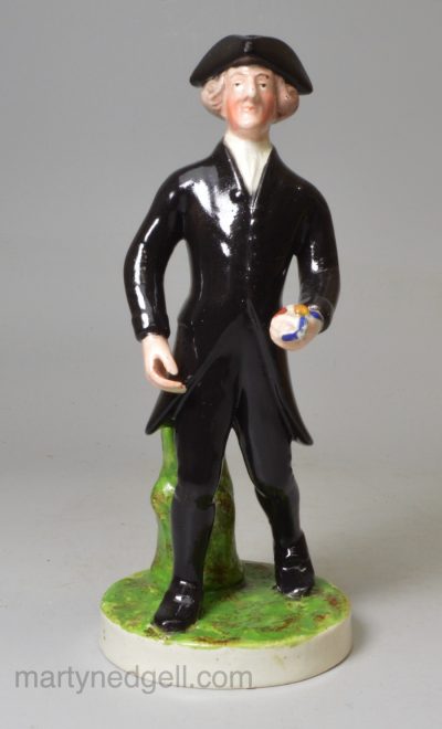 Staffordshire pearlware pottery figure of Dr. Syntax, circa 1820