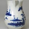Worcester porcelain sparrow beak jug decorated with the cannon ball pattern, circa 1765