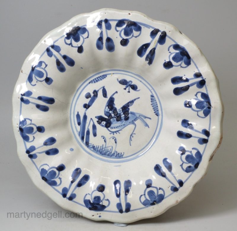 London delft buckle dish, circa 1680