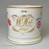 Staffordshire porcelain mug dated 1840