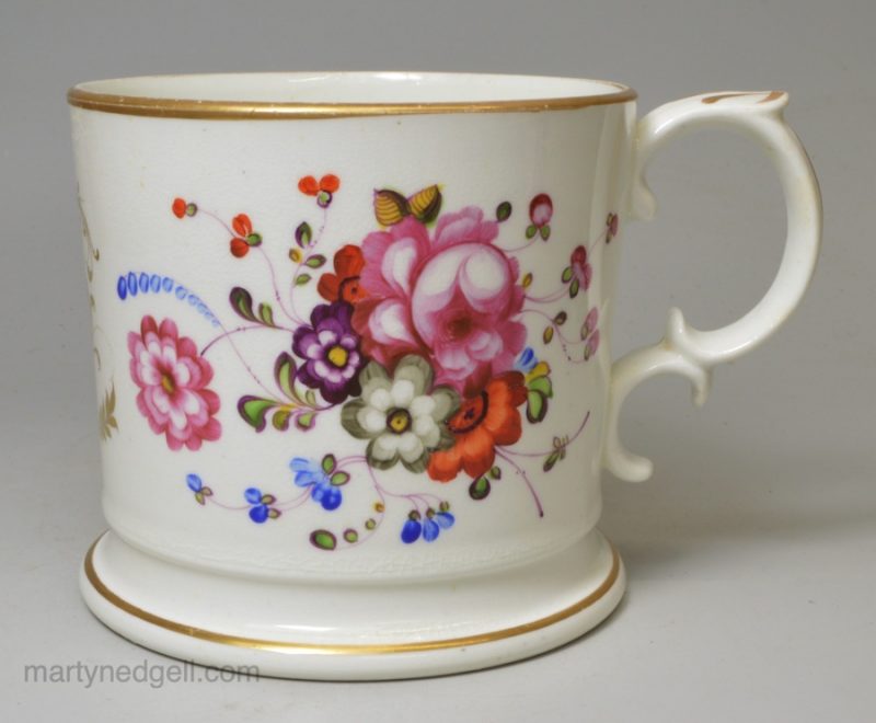 Staffordshire porcelain mug dated 1840