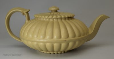Ridgeways drab stoneware teapot, circa 1830