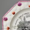 Pearlware pottery child's plate 'FRANKLIN'S PROVERBS', circa 1830