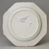 Pearlware pottery child's plate 'FRANKLIN'S PROVERBS', circa 1830