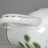 Pearlware pottery coffee pot decorated with pea fowl in colours under the glaze, circa 1820