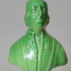 Green glazed creamware bust of King George III, circa 1790