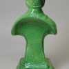 Green glazed creamware bust of King George III, circa 1790
