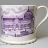 Commemorative pearlware pottery mug for the Great Exhibition of 1862