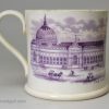 Commemorative pearlware pottery mug for the Great Exhibition of 1862