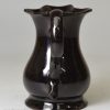 Small Jackfield black pottery creamer, circa 1770