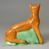Prattware pottery model of a fox, circa 1800