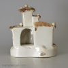 Staffordshire porcelain cottage pastille burner, circa 1840