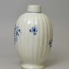 Worcester porcelain tea canister decorated with The Gillyflower Print, circa 1770