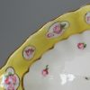 Derby porcelain yellow ground dessert dish, circa 1820