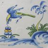 French tin glazed polychrome plate, circa 1780